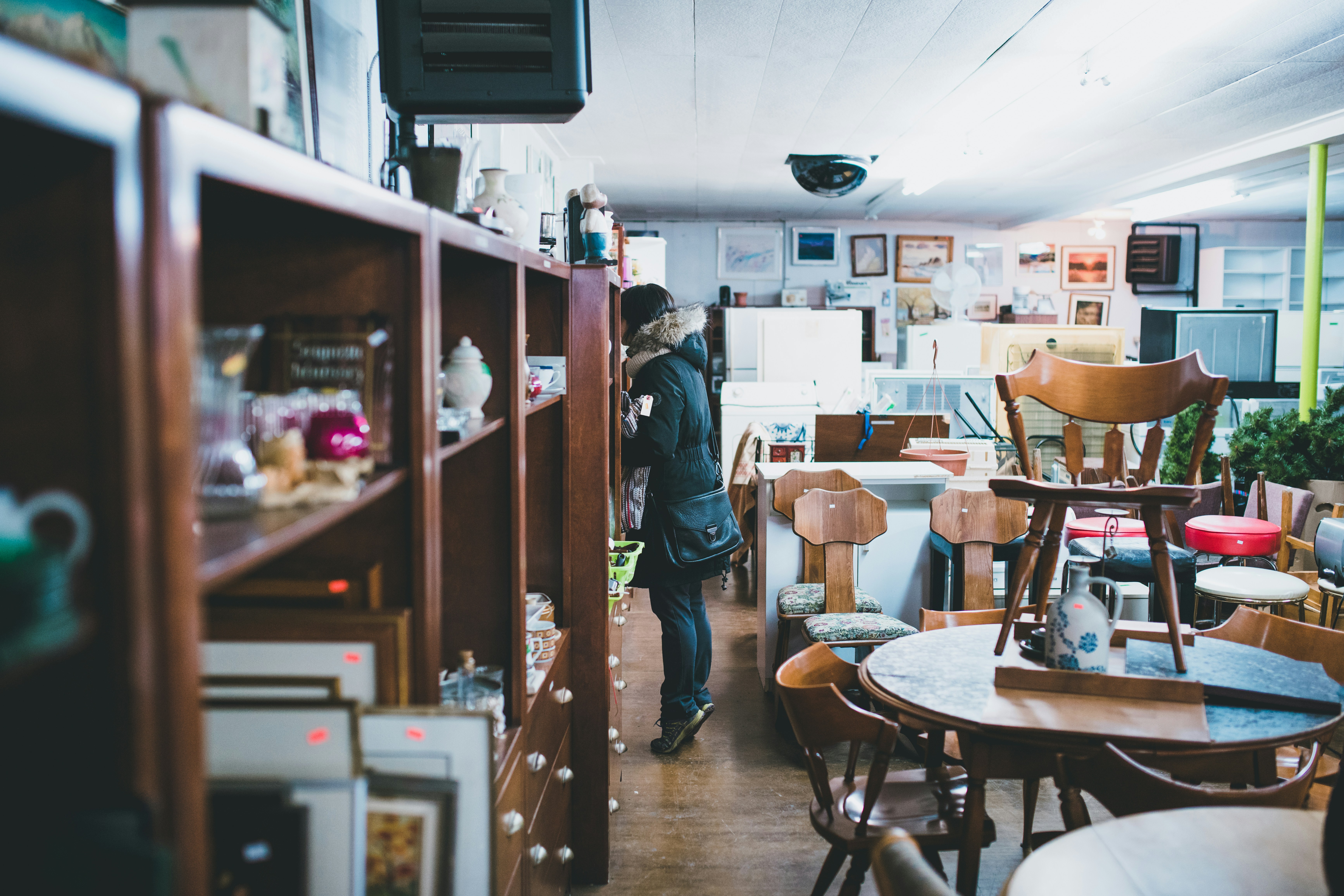 picture of furniture being purchased by customer from a furniture store